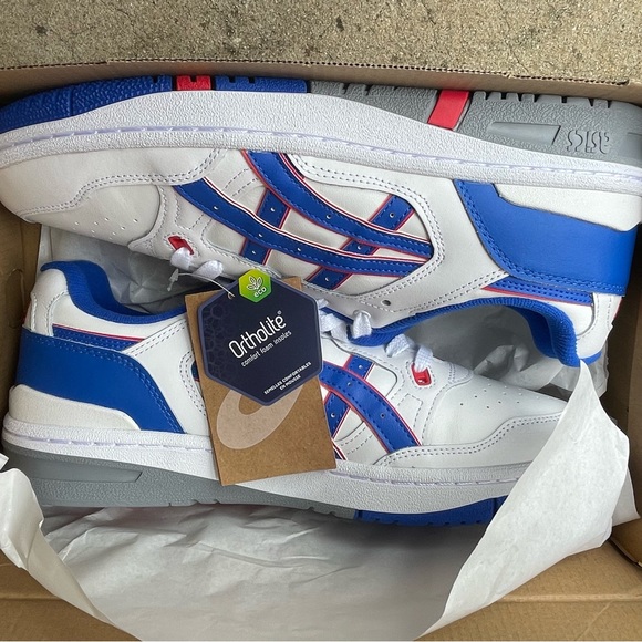 ASICS EX89 Knicks White/Blue Sneakers Sz 10.5 BNWT - Picture 2 of 6